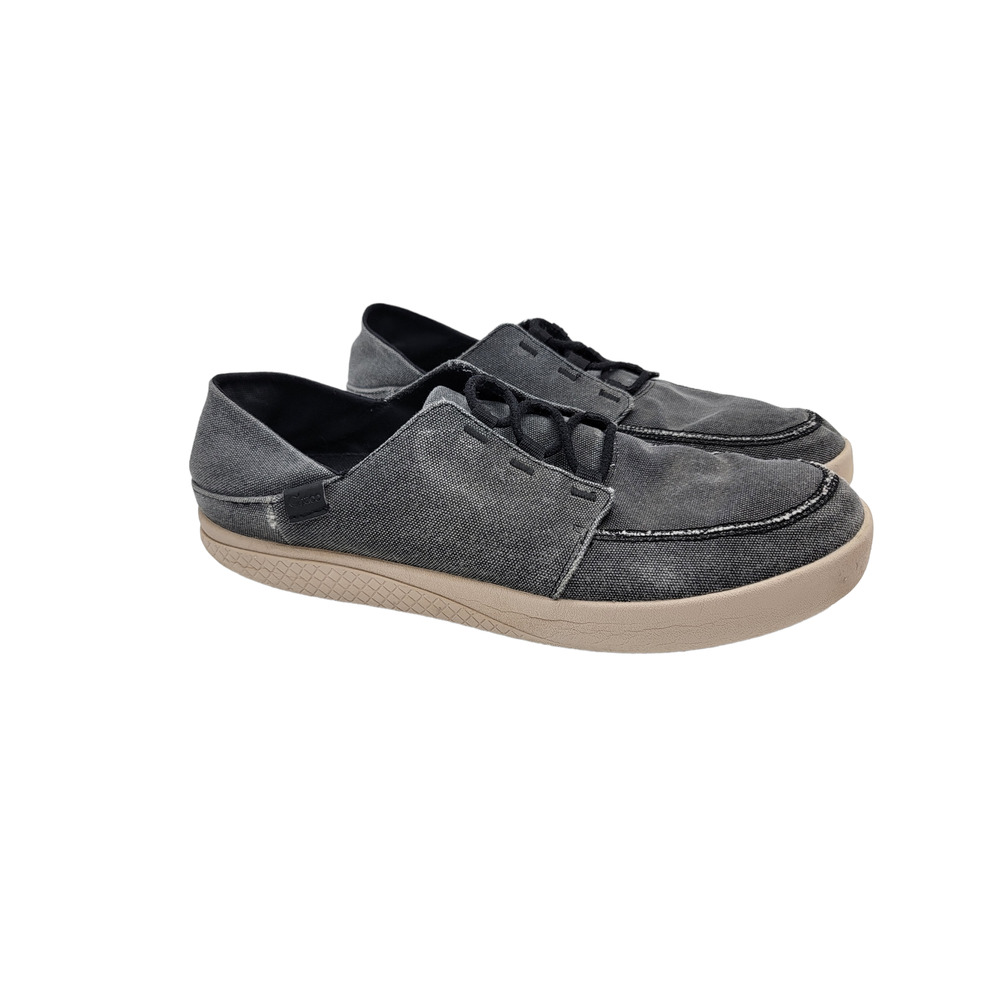 Chaco Men’s Ojai 3-Eye Sneakers Elastic Laces Dark Gray Size 14 Small Tear